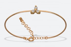 PULSERA PLATA DE LEY 925 6424 OC, ACABADO EN ORO BRILLO DE 1 MICRA DE ORO DE 24 KT, COLOR CRISTAL.