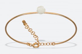 PULSERA PLATA DE LEY 925 6427 OB, ACABADO EN ORO BRILLO DE 1 MICRA DE ORO DE 24 KT, NACAR BLANCA NATURAL.
