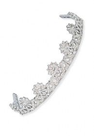 TIARA PLATA 9069, ACABADO RODIO, CON CRISTALES DE SWAROVSKI® DE LA COLECCION MAXIMO BETRO.
